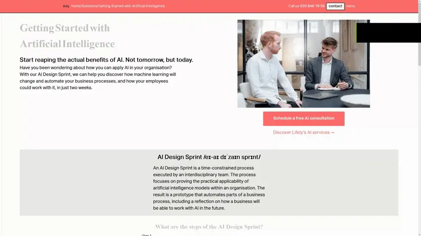 gif preview of Lifely-AI-Sprint-interactive-en-responsive-website